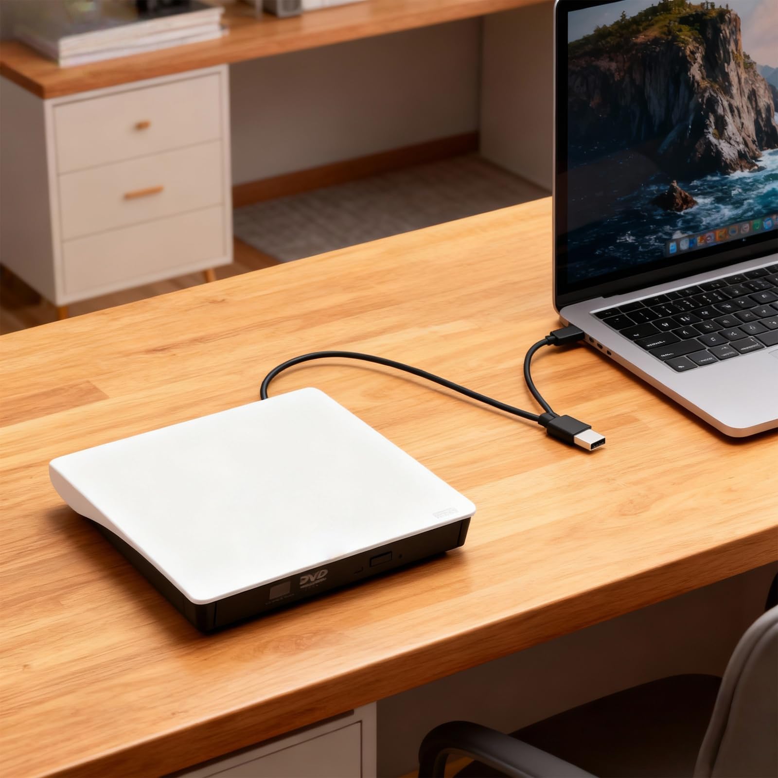 Unità DVD esterna CD USB 3.0 & Type-C, masterizzatore CD esterno DVD +/-RW ROM drive per computer portatile PC desktop CD-DVD Burner Reader unità esterne per Windows XP/Vista/7/8/10/11 Linux Mac OS