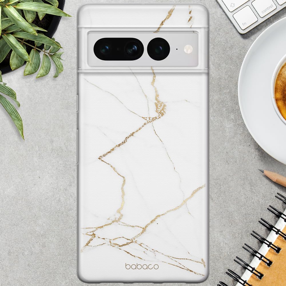 BABACO ERT Group Mobile Phone case for Google Pixel 7 PRO Original and Officially Licensed Pattern Marble 014 optimally adapted to The Shape of The Mobile Phone, case Made of TPU