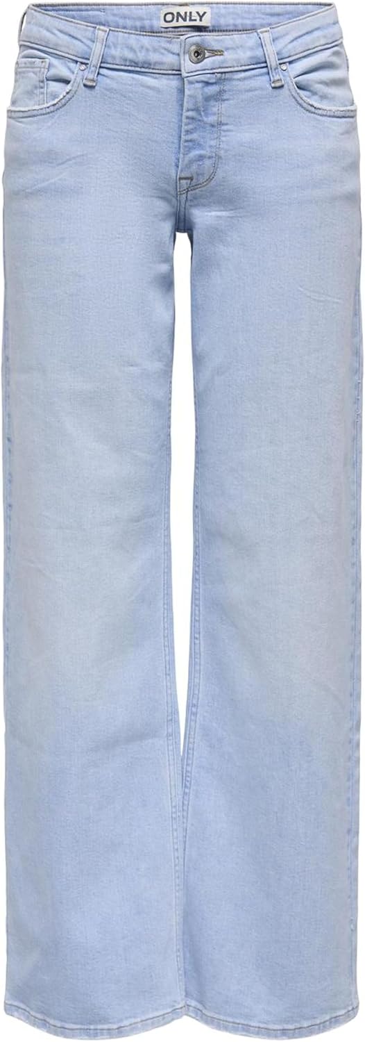 ONLY Damen Wide Leg Jeans Hose ONLJudy Baggy Jeanshose mit weitem Bein