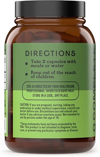Miniatura 3 de Complete Natural Products Hoja de alfalfa pura (Medicago Sativa) - 100 cápsulas - 630 mg de polvo de hoja de alfalfa orgánica seca pura en cápsulas