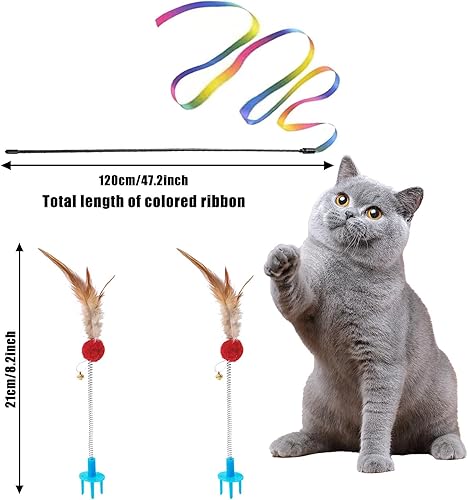 Miniatura 5 de Kit de iniciación para gatitos, juego de 15 piezas esenciales para gatos, incluye caja de arena para gatos, juguetes para gatos, collares de gato,