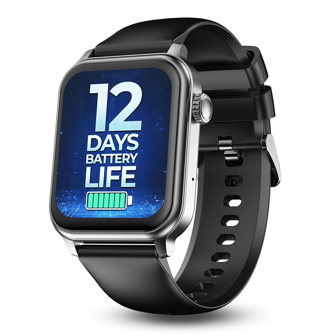 Pebble Ultra Life 1.83" True HD 600 Nits Display, BT Calling, 600 mAh Battery, Unisex Design, Sensor, Multi Sports Mode (Jet Black)
