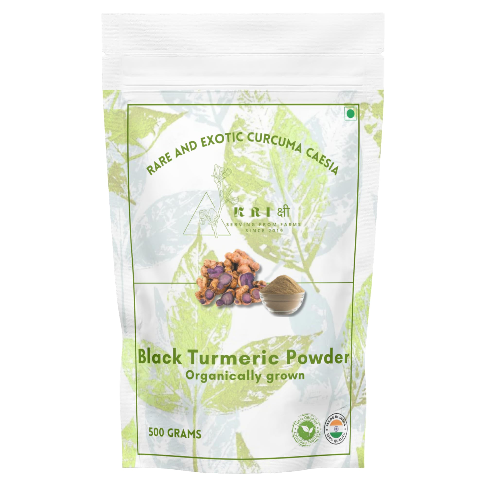 K R I क्षी Organic Black Turmeric- Rare and Exotic Curcuma Caesia - Natural Health Benefits 1kg Brown