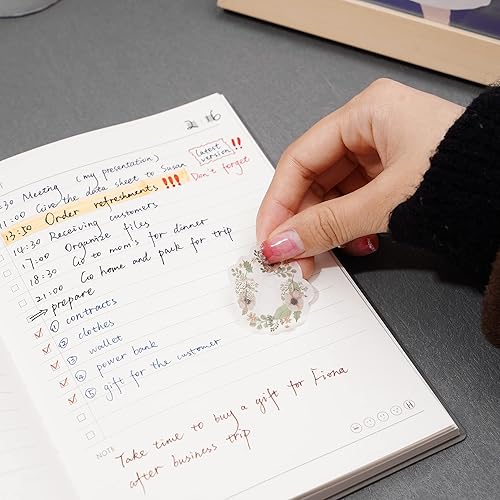 Miniatura 9 de CAGIE Cuaderno de 192 páginas de cuero suave, lista de tareas pendientes, lista de verificación para planes diarios, suministros escolares para