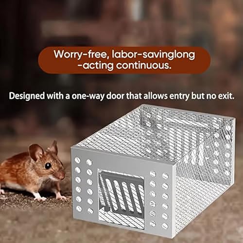 Miniatura 3 de Trampa automática de acero inoxidable, trampa automática para ratas, trampa automática para ratones, trampas humanas para ratones, trampa continua