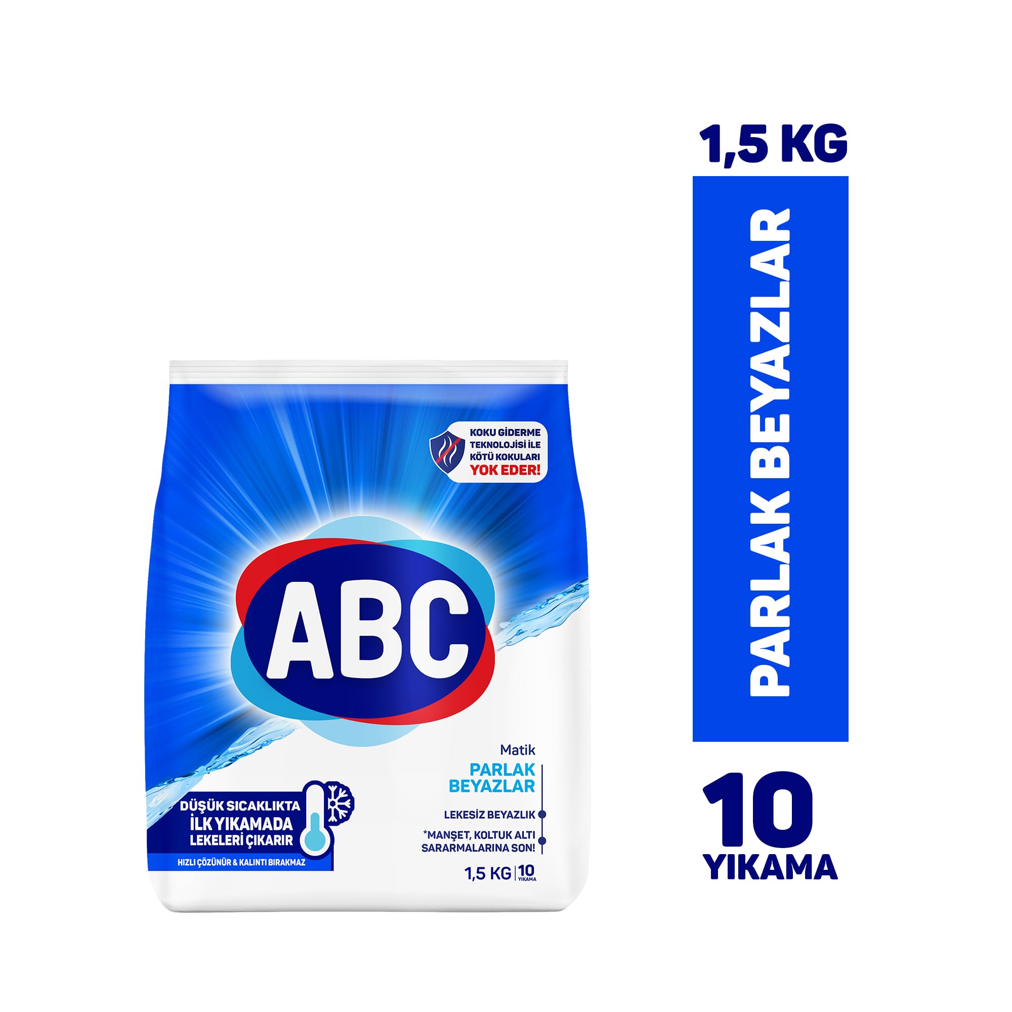 ABC DETERJAN Matik Parlak Beyazlar 1,5 kg (2 paketi)