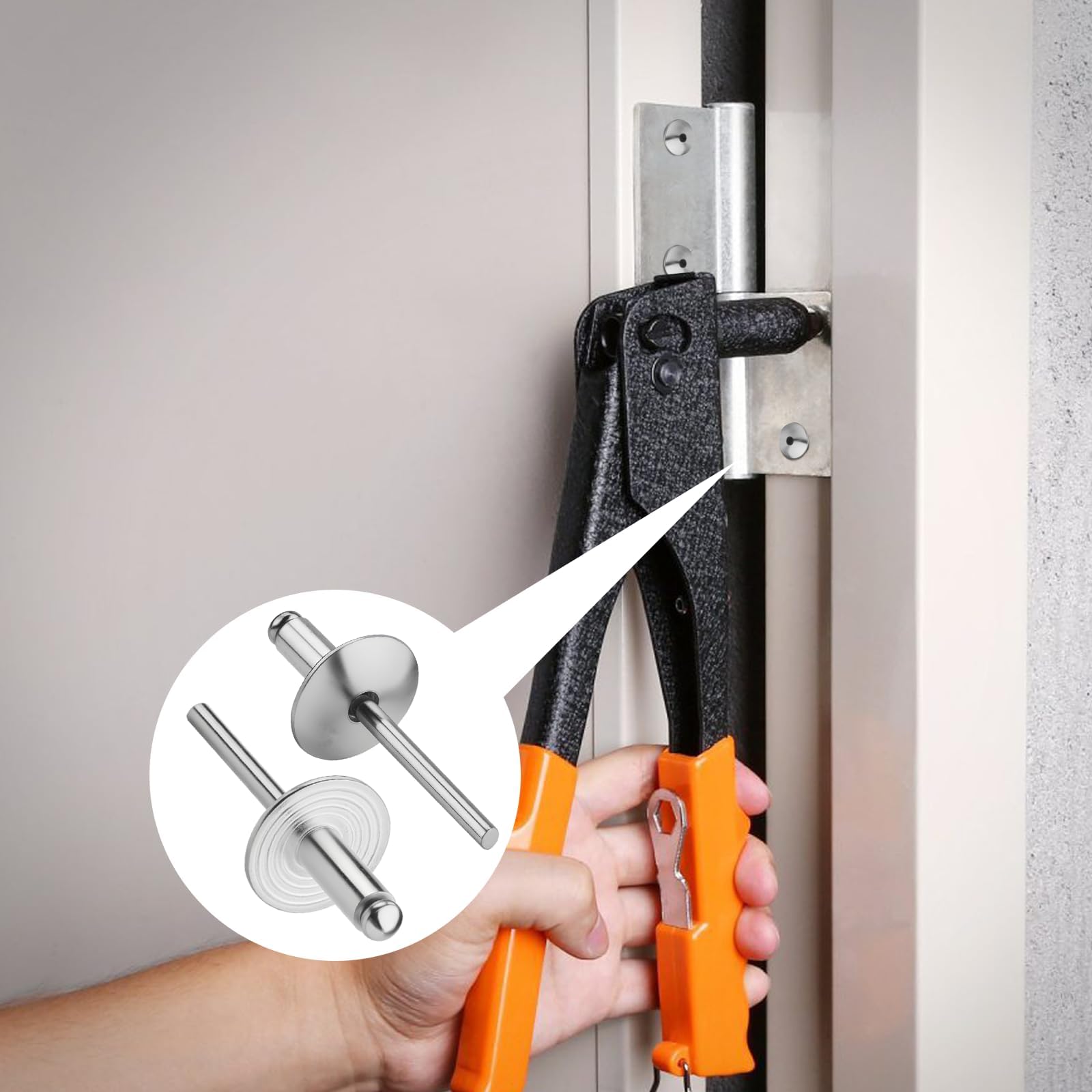 TXXATX 4.8x20 mm Pop Rivets 120 Pieces Rivets for Metal Silver Large Flange Aluminum Rivets for Woodworking Furniture Sheet Metal Automotive Mechanical Equipment Industry - Image 3