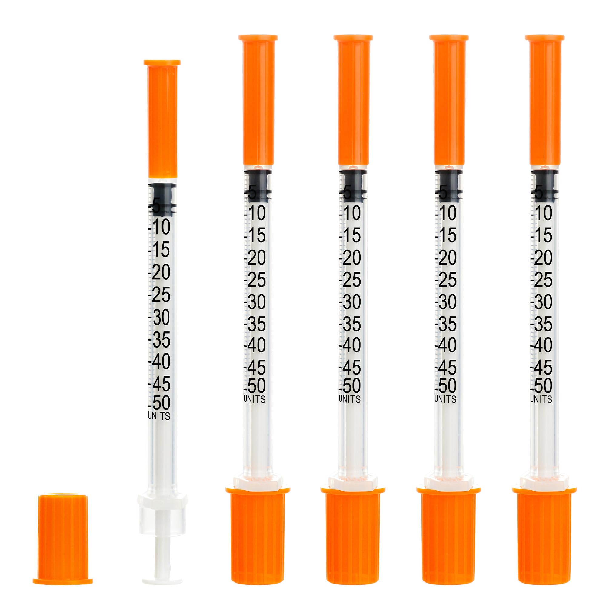 Photo 1 of 0.5ml/cc 29G 1/2 Inch Syringes, Disposable Syringe, Individual Wrapped, 20 Pack