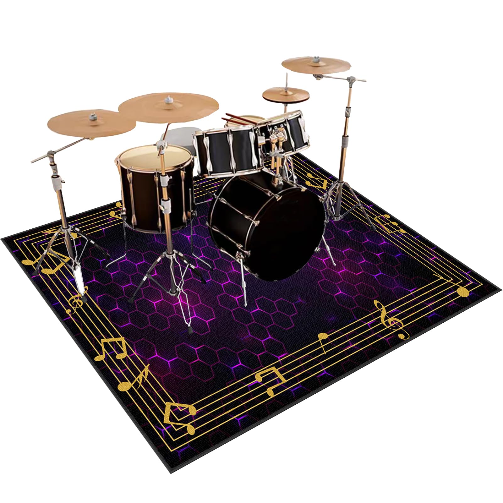 Bateria elektroniczna Dywan na perkusję i perkusję Maty akustyczne Pianino Baterie Akustyczne Maty Na Bęben Dźwiękoszczelny Antypoślizgowy Mata 180 x 140 cm