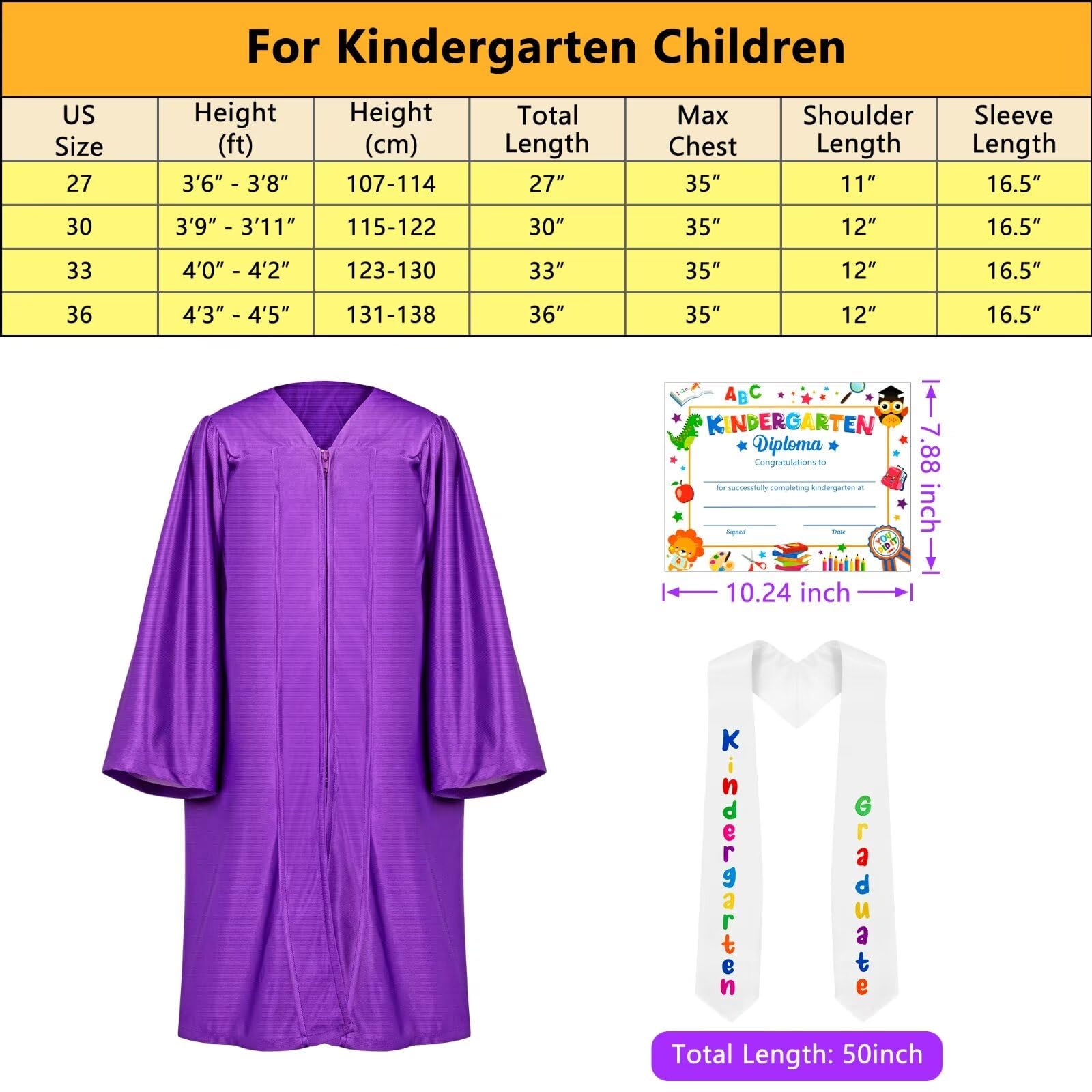 BOBOGOJP Kindergarten Graduation Cap And Gown, Unisex Congrats Grad Outfit With Tassel Certificate For Preschool Kindergarten Black 6 7 Years