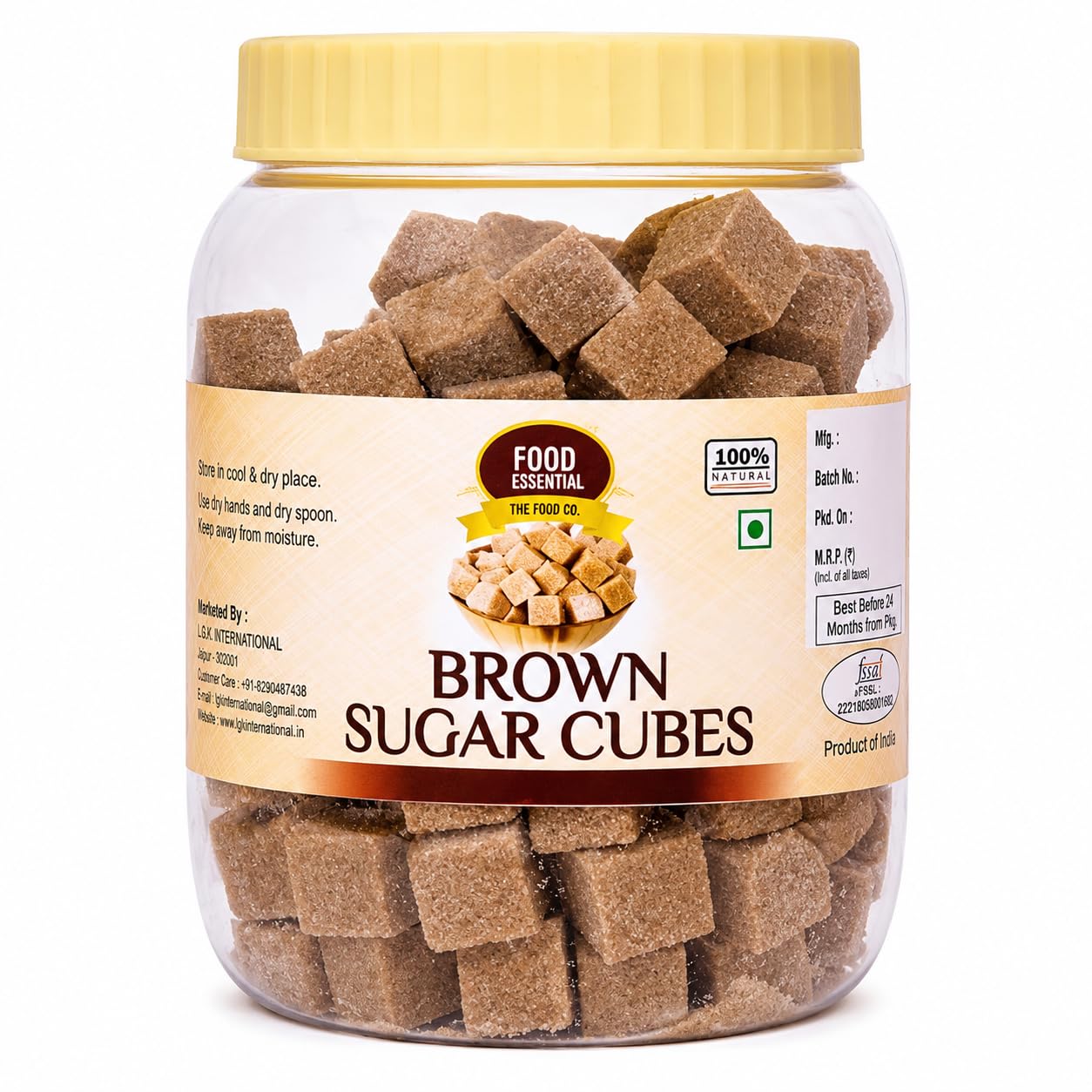 FOOD ESSENTIAL Brown Sugar Cubes 700 gm.