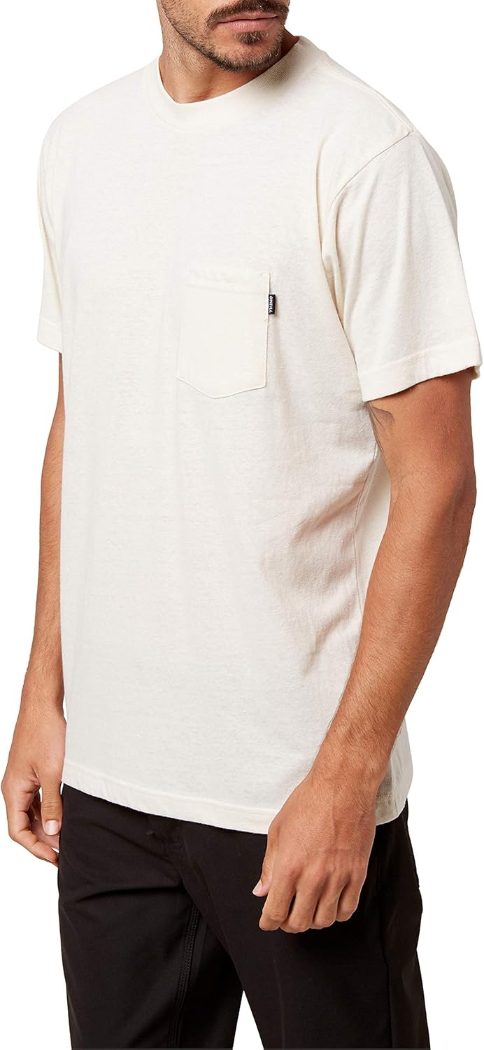 O'NEILL Mens Printables S/S Screen Tee Oatmeal Heather/Solid Pkt XXL