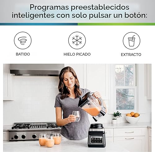 Miniatura 6 de Ninja BN751 Professional Plus DUO Bender 1400 vatios máximo 3 programas de autocoeficiente intelectual para batidos bebidas congeladas y