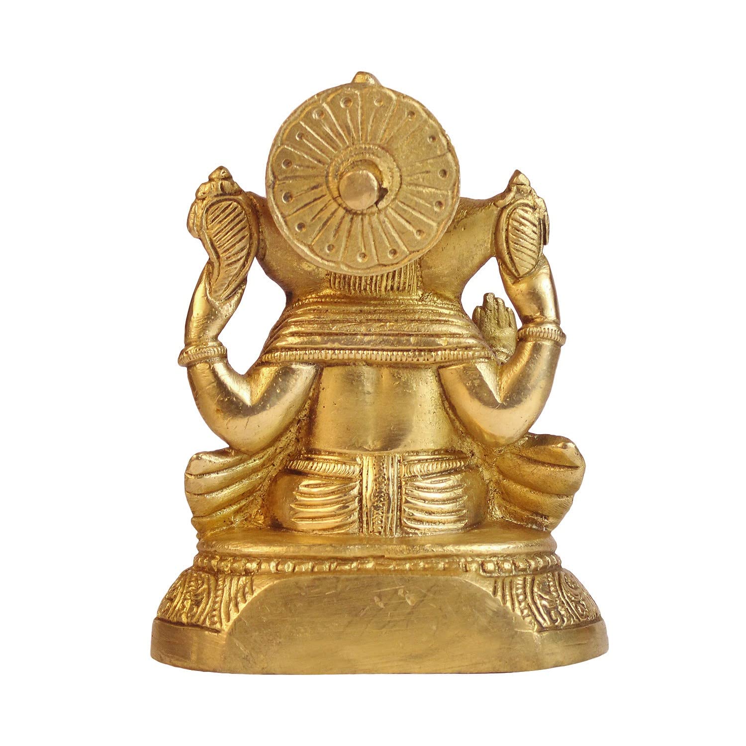 Artvarko Brass Lord Ganesha Murti in Blessing Posture Sitting with