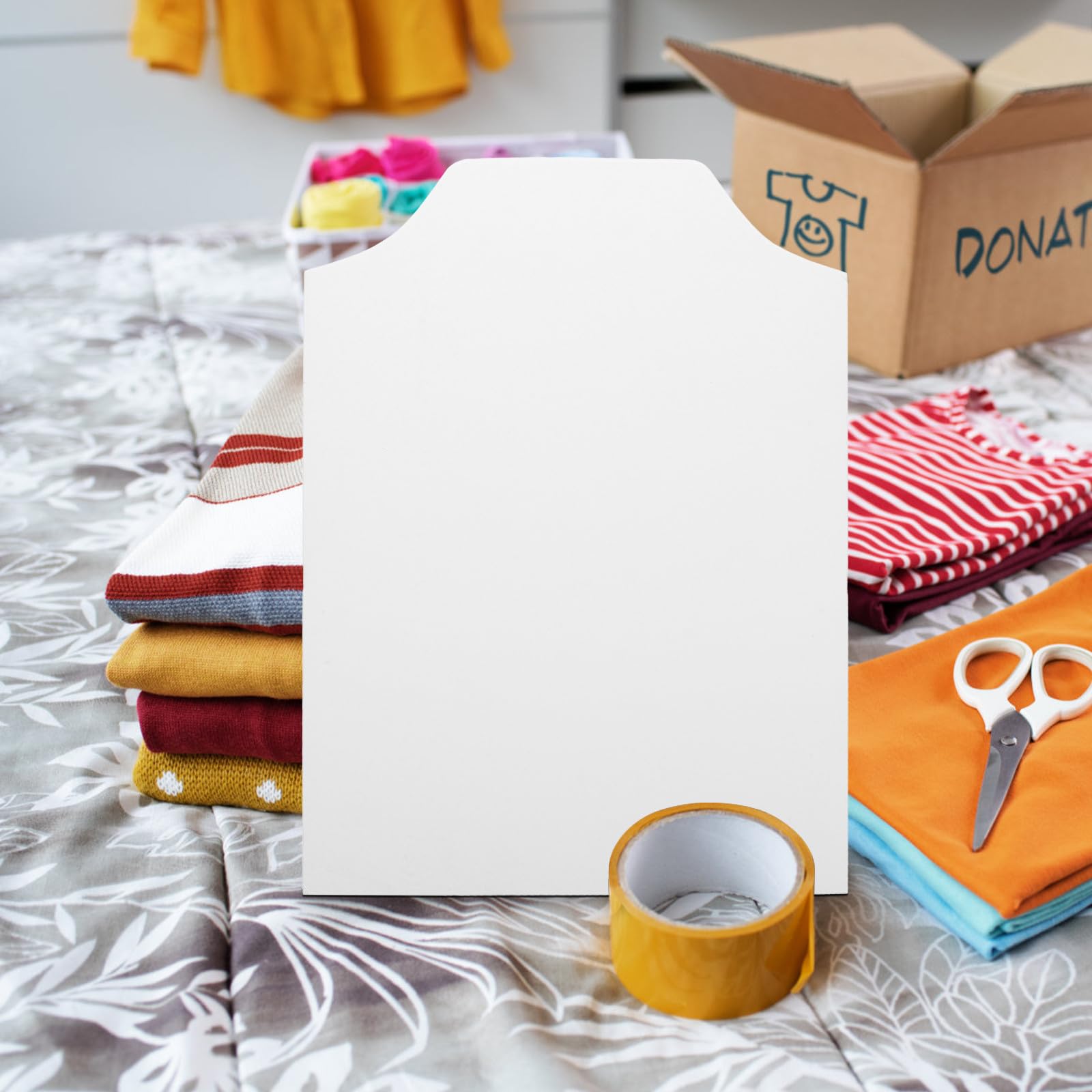 SEWACC Cartons d'emballage Pliables pour Vêtements 22x30 Cm Carton Double Face Blanc Anti-froissage Inserts pour T-Shirts et Chemises Protection Rangement Maison Lot de 100 Pièces