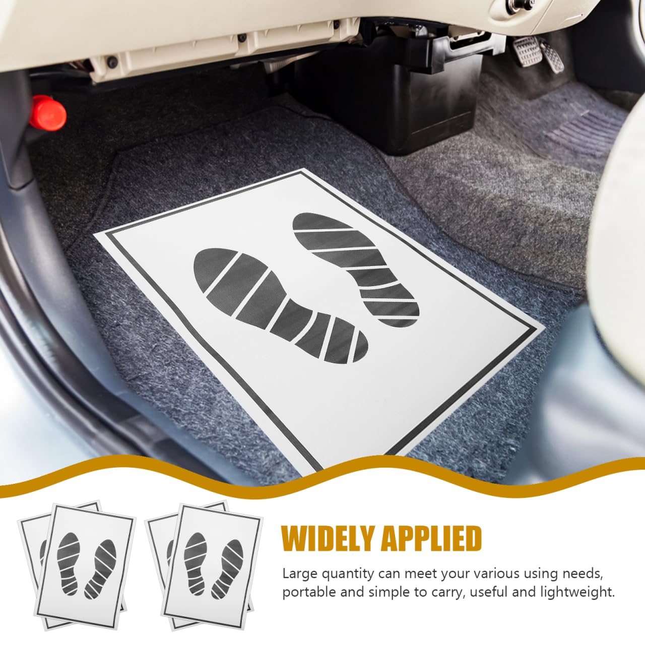 STOBAZA Disposable Car Floor Mats 25 Pcs Paper Foot Pads 19 7X15 Inch Automotive Floor Protection for Dust — view 5