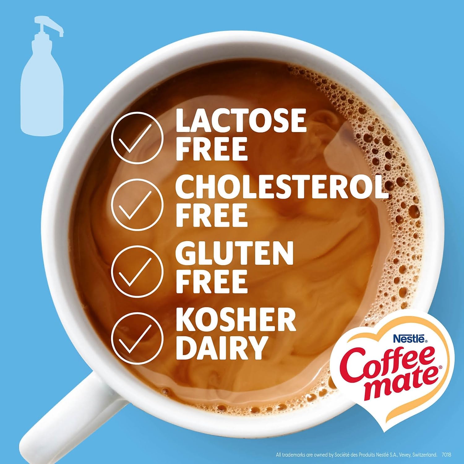 Nestle Coffee-mate Liquid Creamer Pump, 1.5 liter French Vanilla