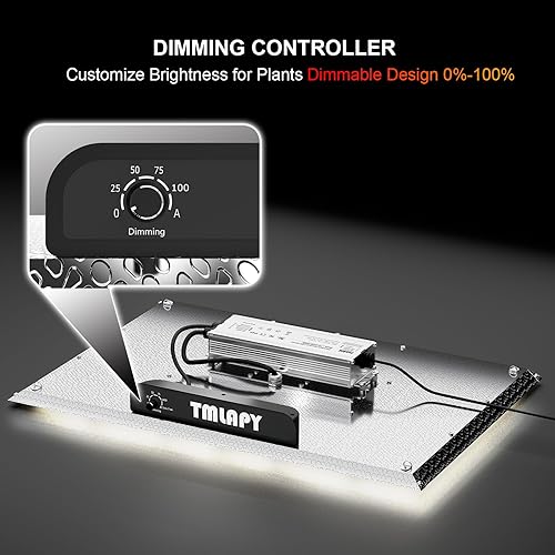 Miniatura 5 de Luz LED de crecimiento de 260 W, espectro completo con IR UV, regulable y cadena de margaritas, lámpara de cultivo colgante para tienda de plántulas