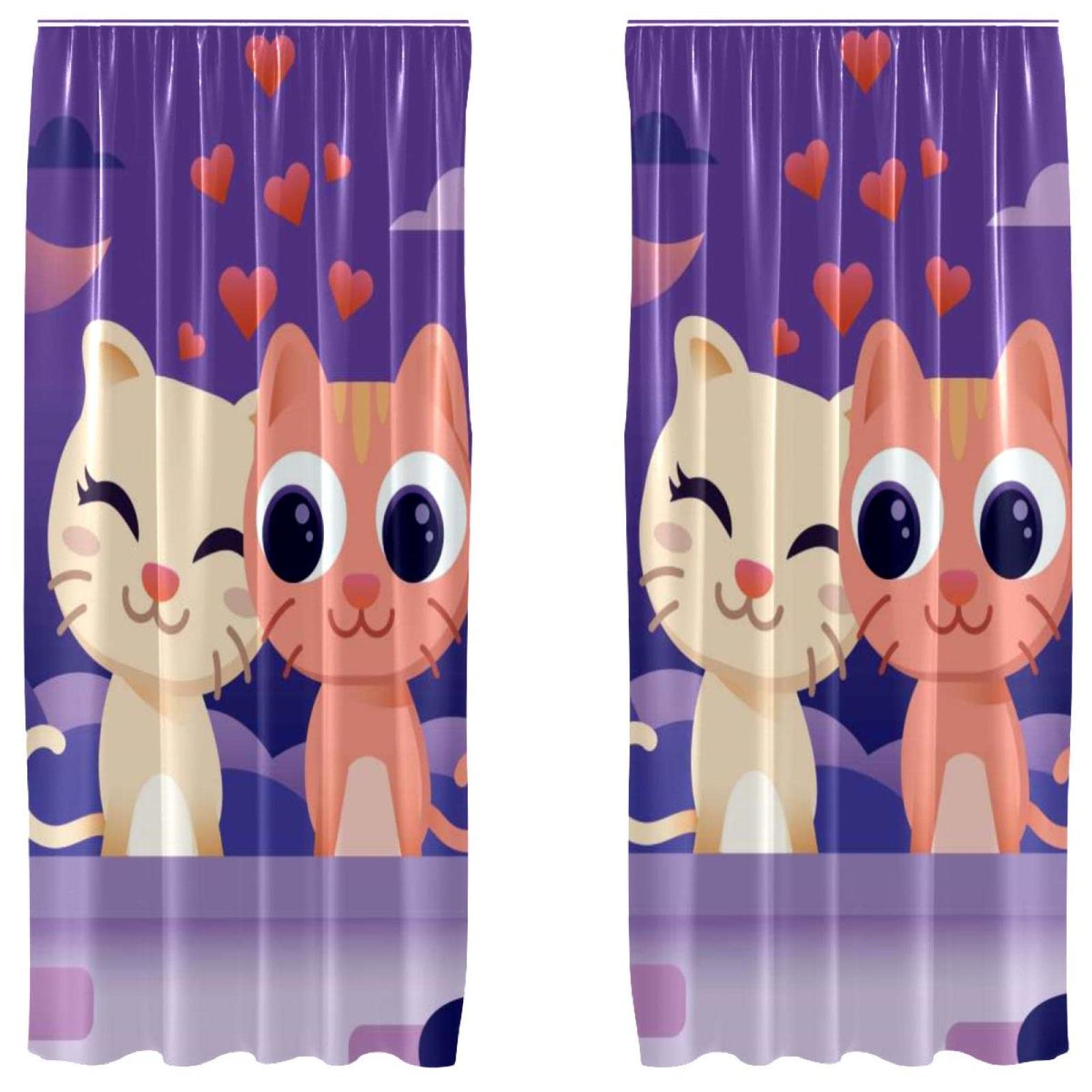 Rideaux occultants chats 140 x 213 cm pour retrouver un sommeil réparateur