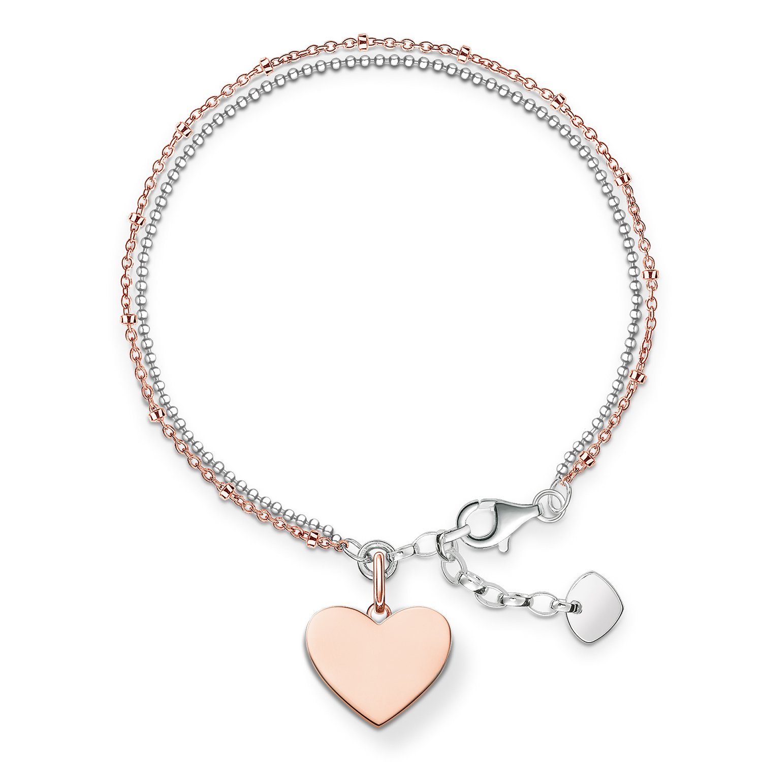 Thomas Sabo bracelet heart 925 Sterling Silver; 18k Rose Gold Plating