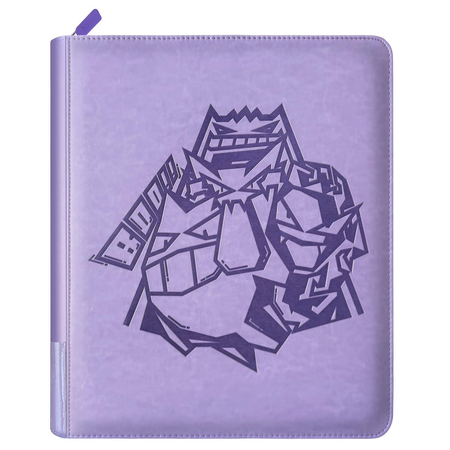 Toploader Binder, Oversized 9 Pocket 252 Top loaders Holder with Customizable Label Slot and Side-Loading Sleeves for Trading Cards in 3" x 4" Toploader (Purple)
