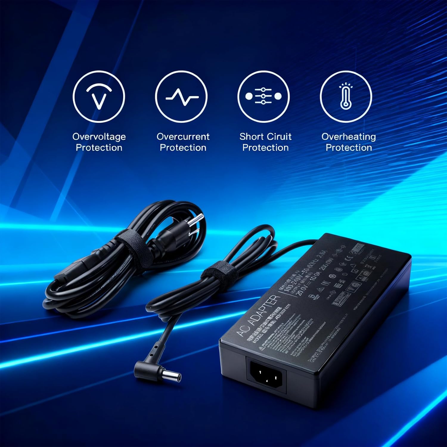 200W 20V 10A AC Adapter Charger for Asus Rog Zephyrus G15 GA503 GA503QM GA503QR GA503QS GA503RM ASUS TUF A15 F15 F17 Gaming Laptop ADP-200JB D Power AC Adapter Supply Cord 6.0 * 3.7