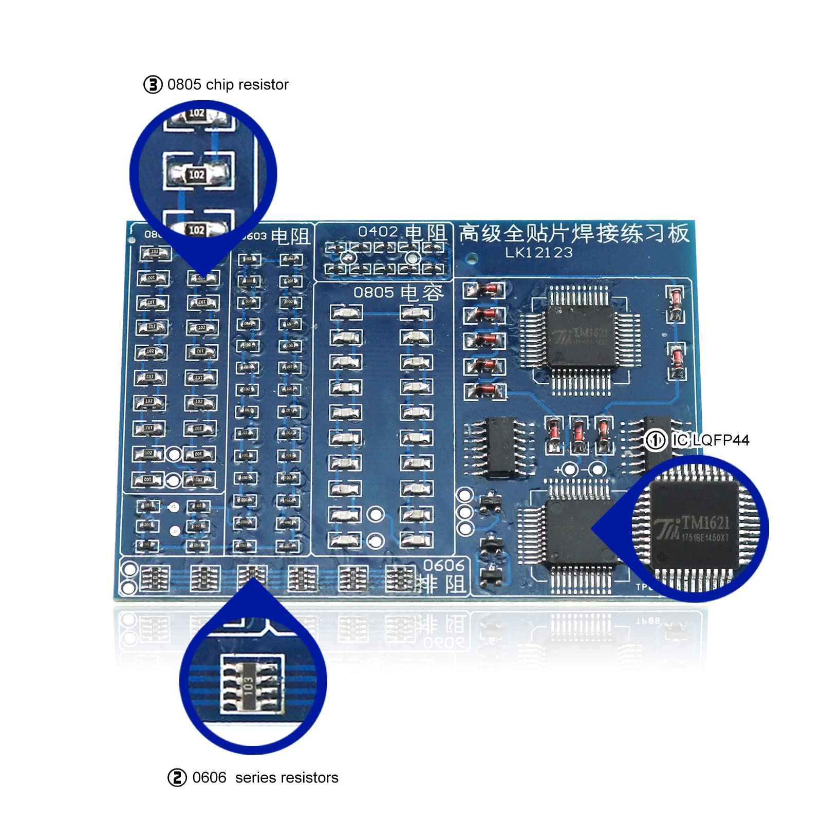 Snapklik.com : Yidab Soldering Practice Kit DIY Blue PCB 0606 Series ...