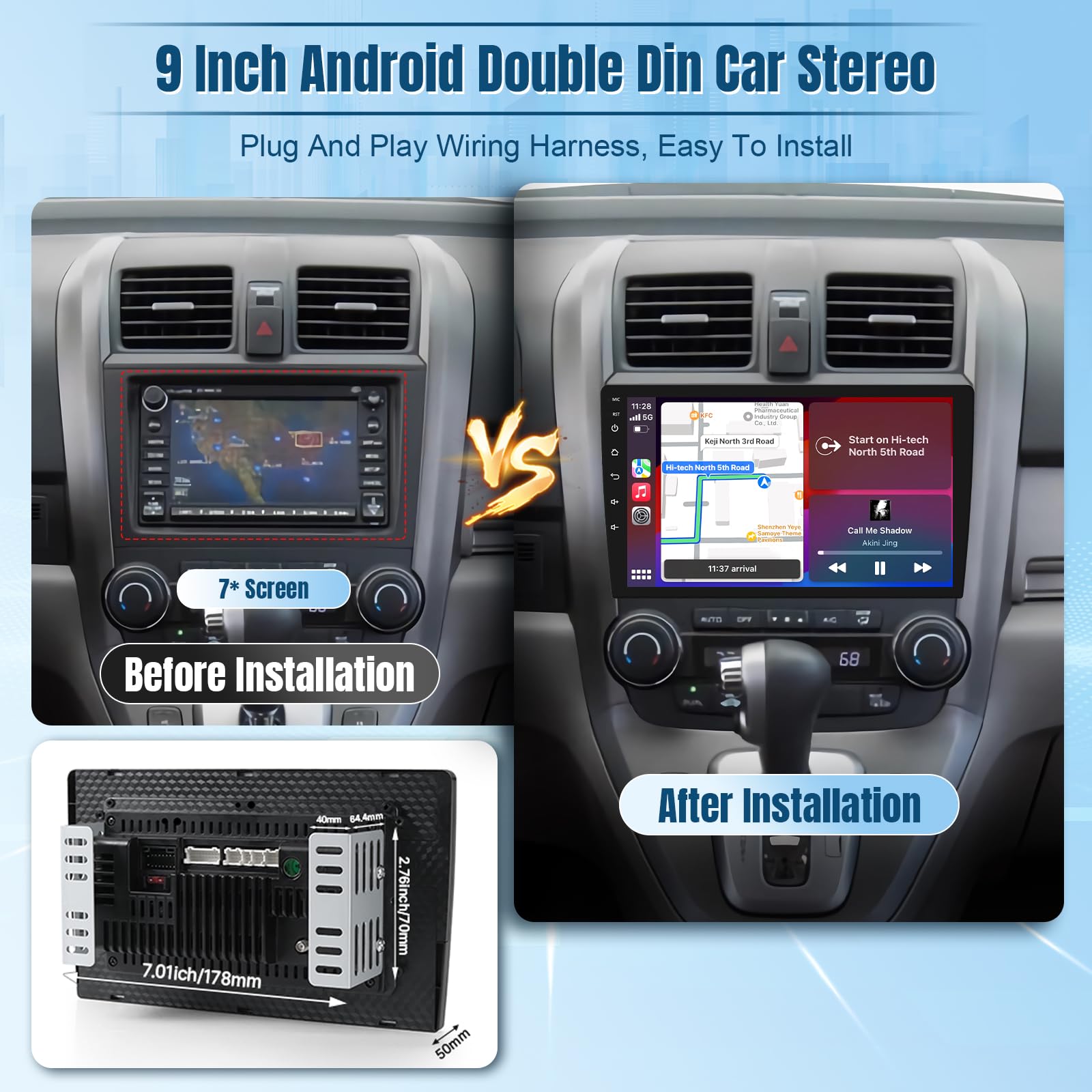 Amazon.com: Naifay Android 12 Car Stereo Double DIN Radio para