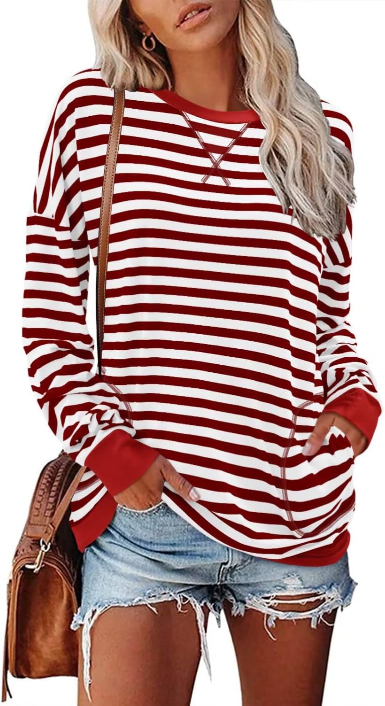 Magritta Women's Long Sleeve Leopard Color Block Tunic Comfy Crewneck T Shirt Tops Black XL - Image 2