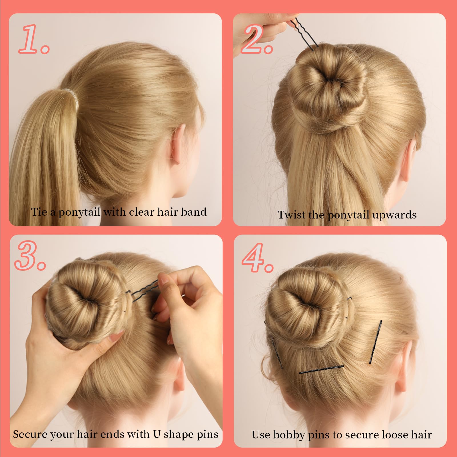 Teenitor Brown Black Bobby Pins Hair Pins 300pcs Hair Bobby Pins for Women view 7