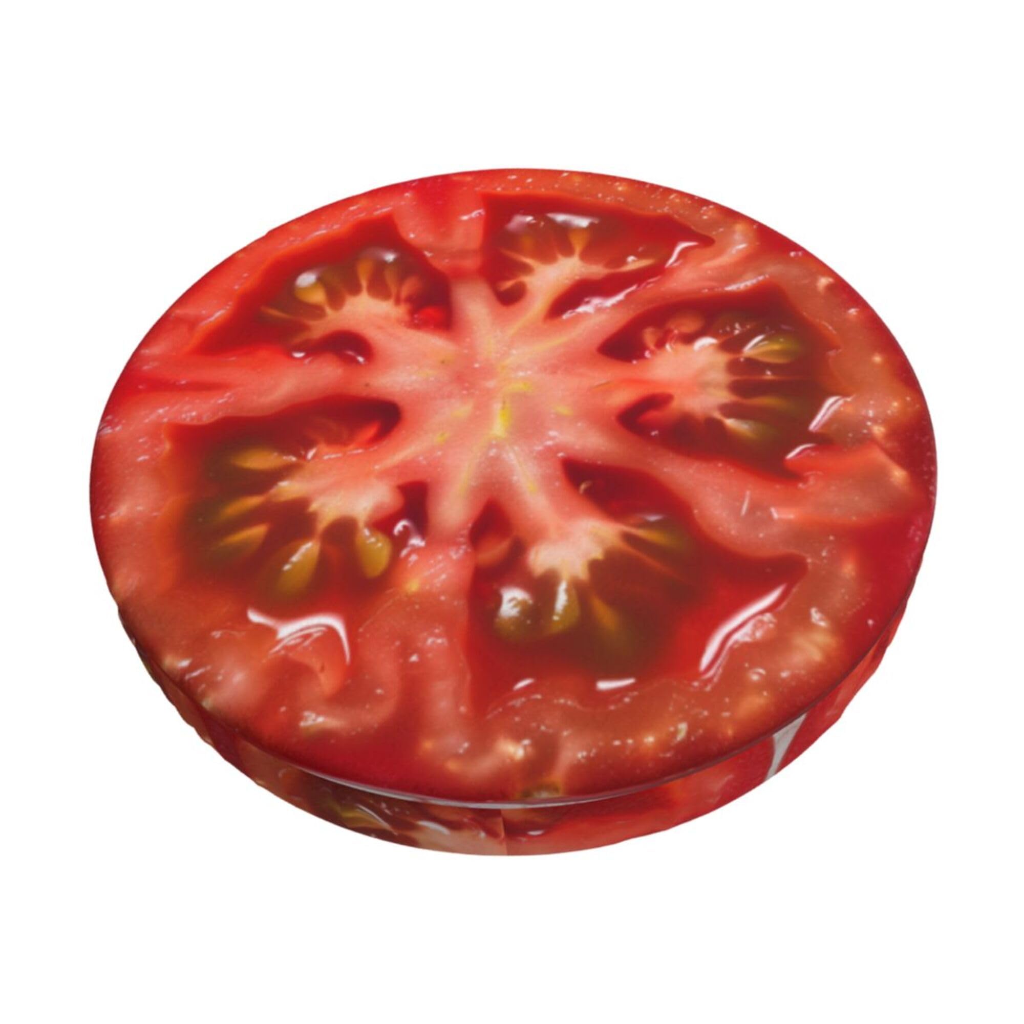 Velvet Round Stool Covers, 3 Layers Round Bar Stool Cover with Thin Pad, Tomato Round Stool Cushion Cover Anti-Wrinkle Circle Bar Stool Covers for 12-14" Round Chair