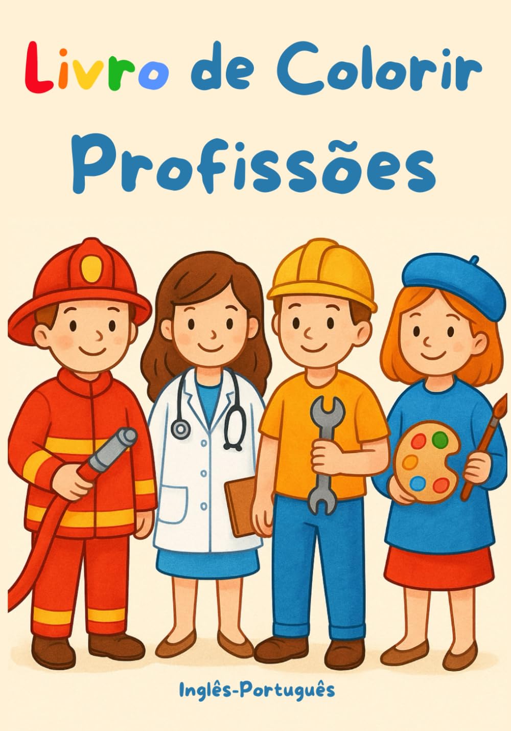 O Mundo das Profissões: Livro de Colorir Infantil: Livro de Colorir - Profissões