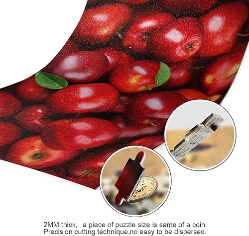 Miniatura 3 de Rompecabezas de manzanas rojas de frutas para adultos, rompecabezas de 1000 piezas, juguetes de bricolaje, regalos