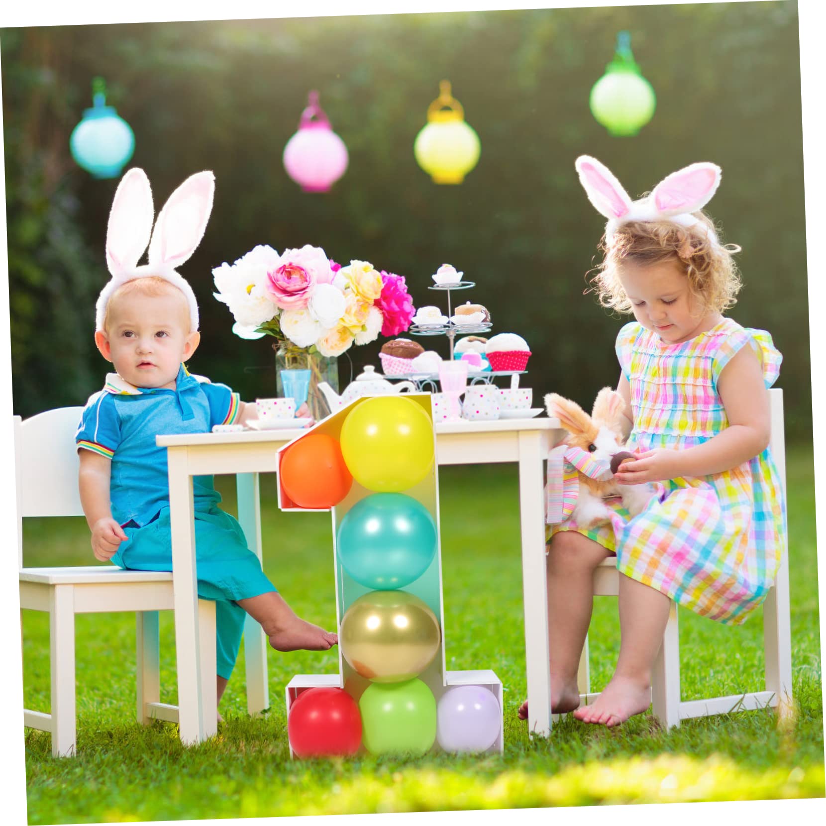 Zahlenförmiger Ballonrahmen Nr 1 aus Ps Weiß für Babyparty | Shower, Gender Reveal, Passende Deko für Mädchen und Kinder, Kompakte Kasten zum Arrangieren