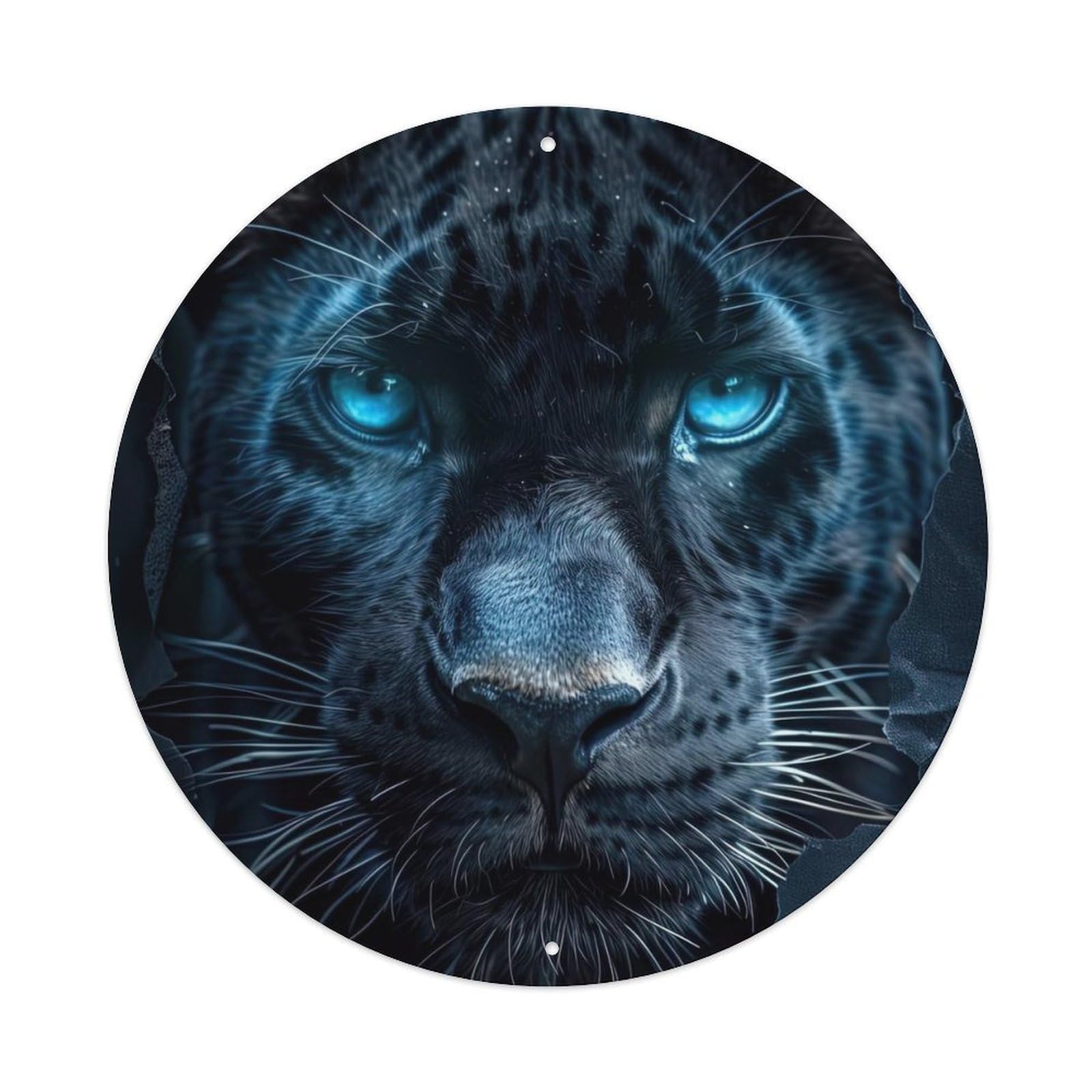 Animal Artwork Leopard in The Dark Metal Tin Sign