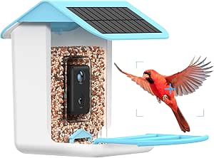 Smart Intelligent Bird Feeder Camera, Auto Capture Bird Videos & APP Notify, AI Identify Bird Species, 1080P HD Video Bird Camera, Solar Charging Bird House with Camera asin的图片
