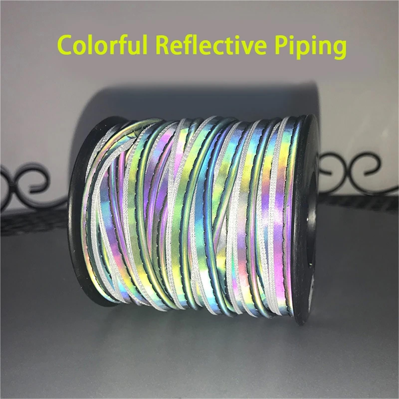 cinta reflectante coser, Cinta Reflectante for Ropa Tubería 1cm Ancho Multicolor 5/100m for Bolsos Zapatos(100meters)