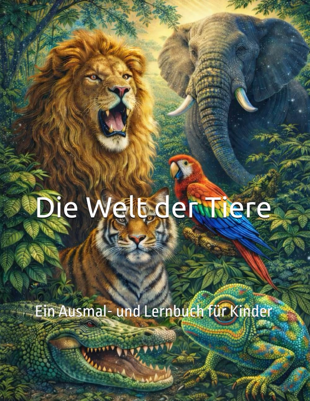 Die Welt der Tiere: Ein Ausmal- und Lernbuch für Kinder