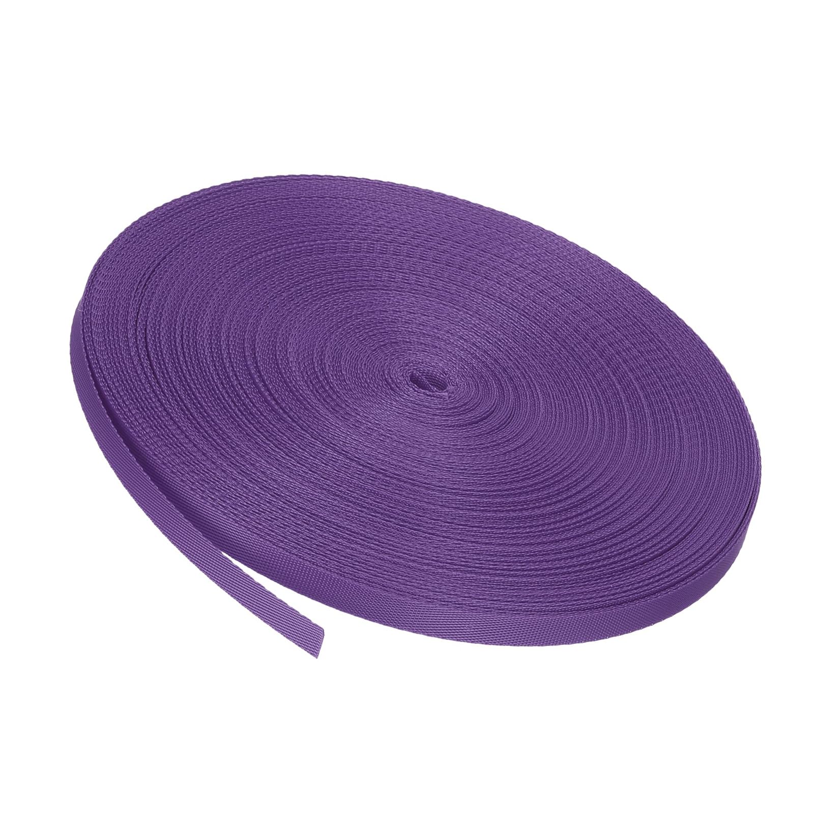 Unifizz Flat Nylon Webbing Strap – 3/8 Inch x 50 Yards Purple, Abrasion-Resistant for Pet Leashes, Bag Handles, Furniture Repair & Garden Ties
