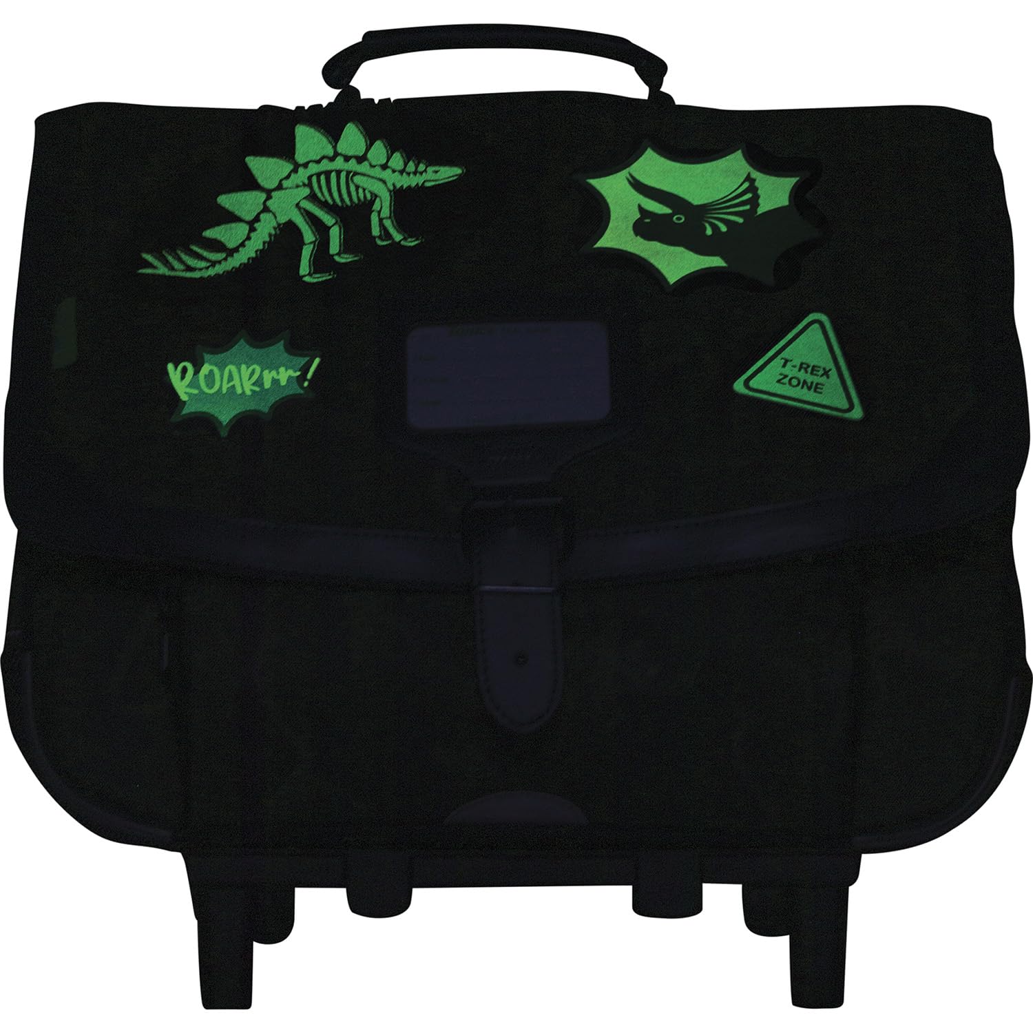 Tann's - Cartable à roulettes 38cm Les Fantaisies Alexandre Vert - Broderie Ballons Basket Foot Rugby - Cartable trolley garçon 2 Soufflets - CP CE1 CE2