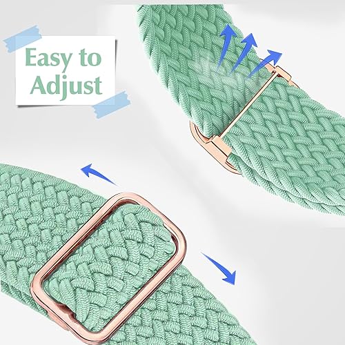 Miniatura 3 de Correa elástica trenzada compatible con Apple Watch Series 1110987654321 SE321 de 1.496 pulgadas, 1.575 pulgadas, 1.614 pulgadas, 1.654 pulgadas,