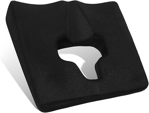 Cojines para dolores de cama para glúteos con una funda negra extraíble y lavable, cojín antiescaras para aliviar el dolor de coxis, almohada para