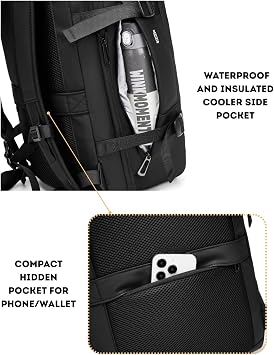 Vacuum Seal Compression Backpack Travle Backpack 60L Expandable Vacpack with USB Charging Port, Carry-On Suitcase Luggage Water-Resistant (Vacuum Pump Included)