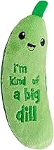 Catstages Crunchy Pickle Kicker Toy with Catnip and Dental Mesh, Pickle Shape, Plush and Crinkle Cat Toy for Kicking, Tossing, and Teeth Cleaning, Green