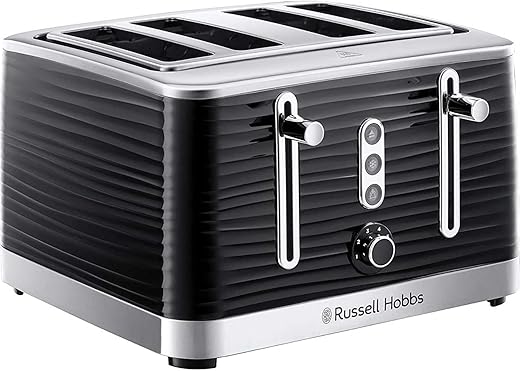 Russell Hobbs Inspire 4 Slice Toaster (Extra wide slots, High lift feature,...