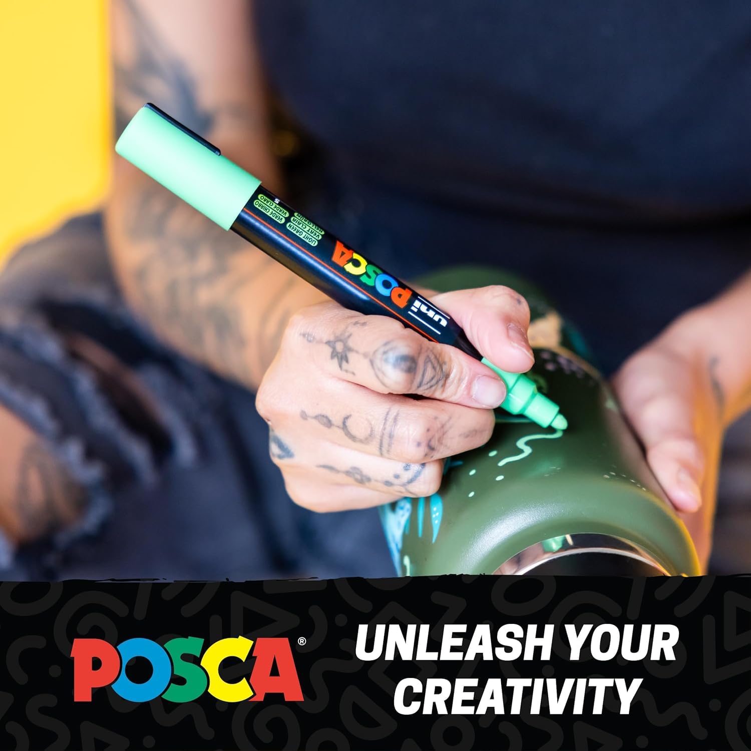 POSCA 186508 - Pennarelli POSCA con punta rotonda fine, set da 8, colori primari