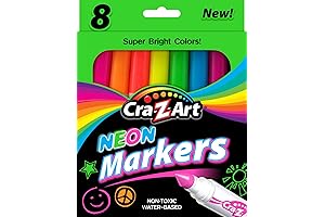 Crayola Signature Neon Light Effects Markers, 6 Count