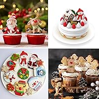 Vista 7 de Moldes de Silicona Grandes de Navidad 3D Molde de Papá Noel Moldes de Muñeco de Nieve Moldes de Reno Molde de Fondant Moldes para Galletas Chocolate