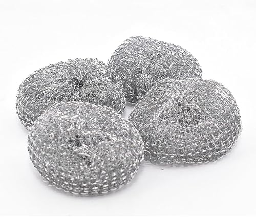 Miniatura 7 de Pine-Sol Depuradores de acero inoxidable de alta resistencia, no se oxidan ni se astillan, esponjas para fregar de hierro fundido, estantes de