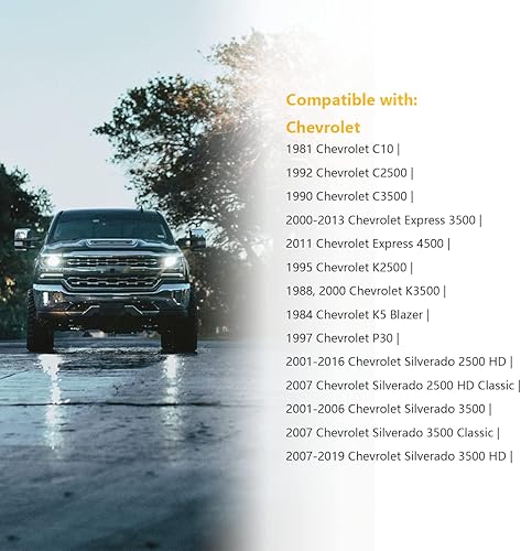 Miniatura 2 de 10591D - Tapa de combustible diésel con bloqueo de tapa de gasolina para Chevy Silverado Express C3500 K3500, Dodge Ram 3500 W350 D350, Ford F-250